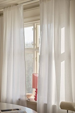 Jotex - Vorhang Leinen-mix Im 2er-pack Weiß - LINA - Kaufe Leinengardinen bei Jotex