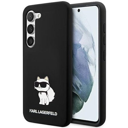 Karl Lagerfeld Silikoni Choupette tapauksessa Samsung Galaxy S24 - musta