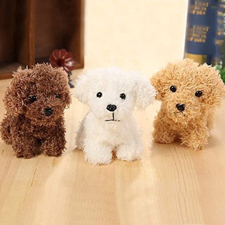 3 st Söta Gosedjur Hund Anime Plysch Nyckelring, Mode, ZQKLA