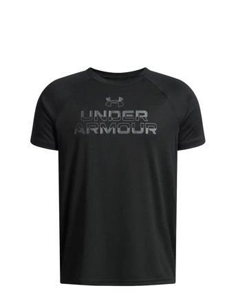 Ua Tech Split Wordmark Ss Black Under Armour