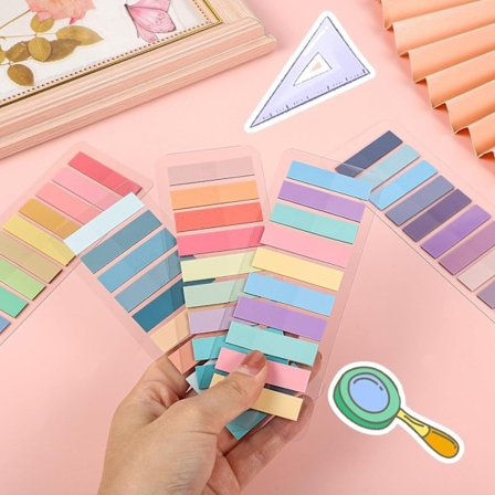 Farvede tuschnoter med etui