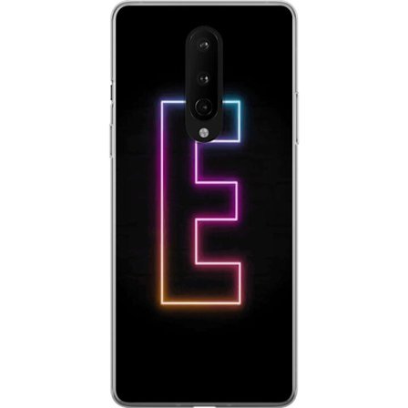 Yhteensopiva Puhelinkuori OnePlus OnePlus 8 Minimalistinen neonkirjain E kirkkaissa väreissä tummaa taustaa vasten modernissa ja tyylikkäässä muo