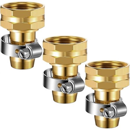 3 Stk. Aluminium Hun Gevind Skaft Slange Reparationssæt Have Slange MKH