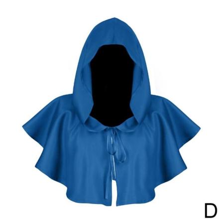 Vuxna Barn Medeltida Halloween Kort Kappa Cosplay Hooded Cape Ma