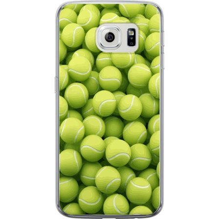 Kompatibel Mobilcover til Samsung Samsung Galaxy S6 edge Mønster af grønne tennisbolde i høj detalje, sporty motiv med gentagende tekstur og stærk