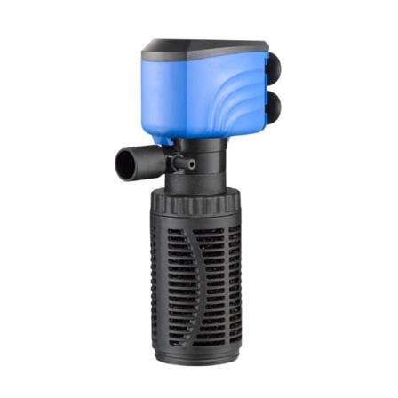 Fisketankfilter, stille internt akvariefilter, rent vann, luftpumpe, lager bølger (4W-450L/H, svart)