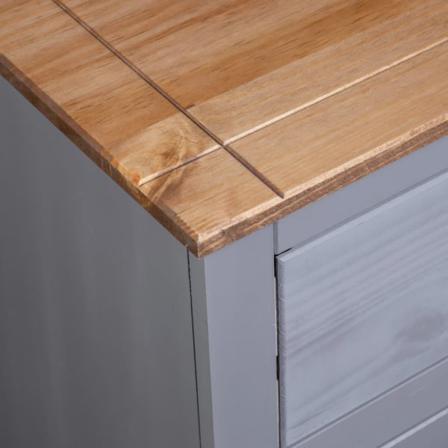 Vidaxl Skänk Grå 80x40x83 Cm Furu Panama Grå