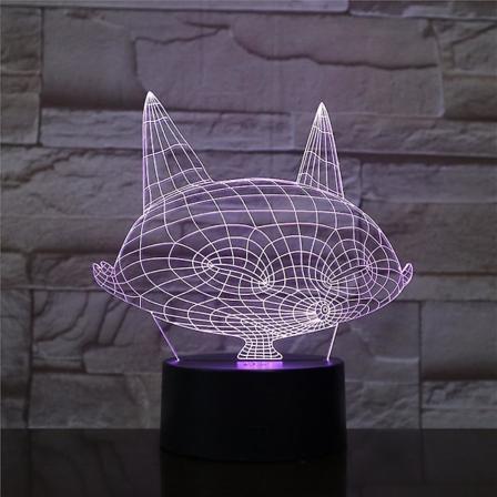 Zootopia Fox Nick 3d Led Nattljus Sovrumsbordslampa Färg Ch