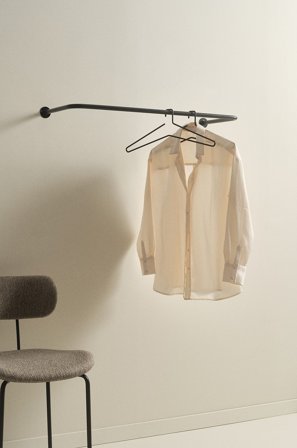 Jotex - Klesstang 80 Cm Svart matt svart WALL - Kjøp Entrémøbler hos Jotex