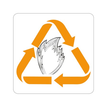 Aufkleber für Abfalltrennung - Leicht Entflammbares