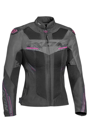 Ixon Draco Women's Motorcycle Jacket Black/Anthracite/Fuchsia M