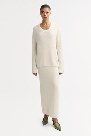 Soft Goat - Boucle crewneck - S - Ivory