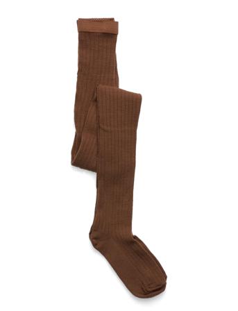 Wool Rib Tights Socks & Tights Tights Ruskea Mp Denmark