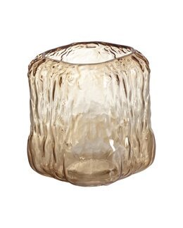 Vase/lykt av glass Heli Brun