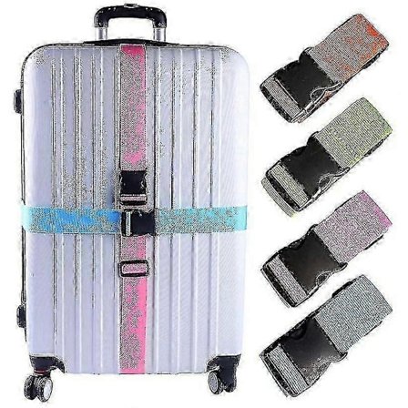 4 kpl Matkalaukkuvyö Säädettävä Matkalaukun Pakkausvyö Matkatarvikkeet