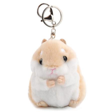1 st Söt hamster plysch nyckelring Charm handväska hänge, brun