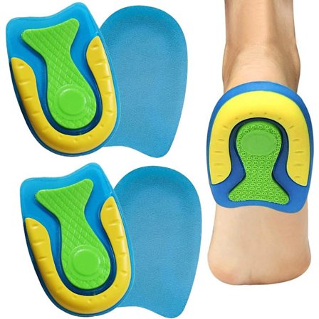 (S) 2 par silikon gel hælkopper, gel hælsporn ortotiske økende hælputer størrelse S for plantar fasciitt, akilles hæl