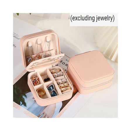 Ett stycke (naken puder) Resesmyckeskrin med spegel för Ri