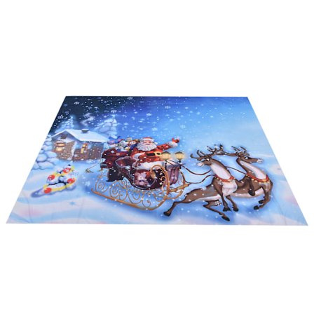 Juleteppe Julenissen Hjortemønster Vegghengende Teppe Bakgrunnsdekorasjon for Soverom 230 X 180 cm / 90,6 X 70,9 tommer