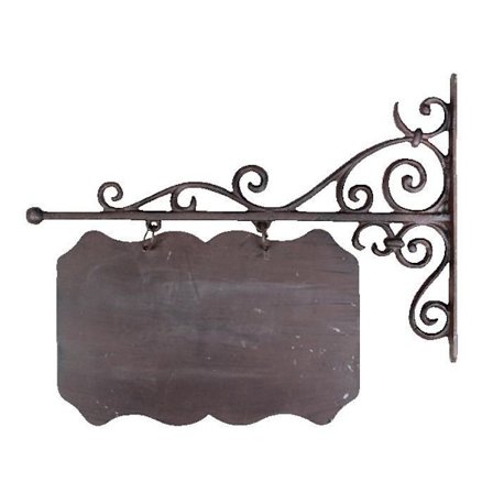 Rektangulär skylt - L 45,2 cm x b 3 cm x H 39,2 cm