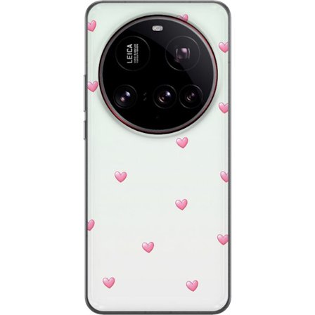 Kompatibel Mobilcover til Xiaomi Xiaomi 15 Ultra Minimalistisk mønster med lyserøde hjerter på en lysegrå baggrund, sødt og enkelt design til mob