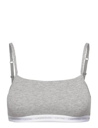 Unlined Bralette 2Pk Lingerie Bras & Tops Soft Bras Tank Top Bras Harmaa Calvin Klein
