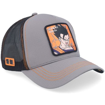 Capslab - Grå trucker Keps - Dragon Ball Gohan Grey Premium A-Frame Trucker @ Hatstore