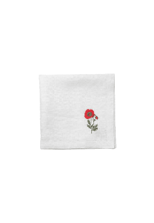 Pick A Poppy Bouquet Servett - 45x45 Cm Bordstextil Röd