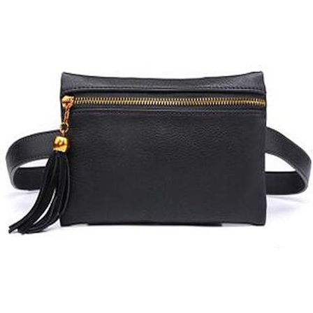 Mote Lær Fanny Pack Liten Dusker Midjeveske Dame Mobiltelefon Pung