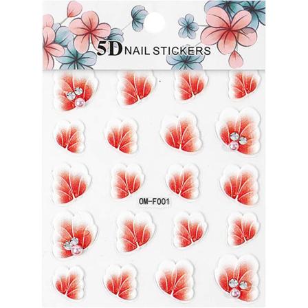 Vakre negledesign Rose Embossed 5D klistremerke klistremerke folie negleserie kunst negloverføring blomsterklistremerke negltekniske ting 3 stk