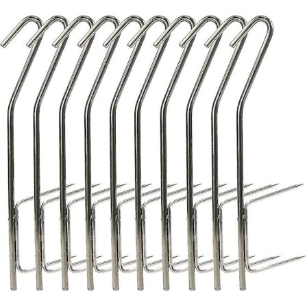 10 stk Røgelsekroge, Rygende Fiskekroge til BBQ-Rygere