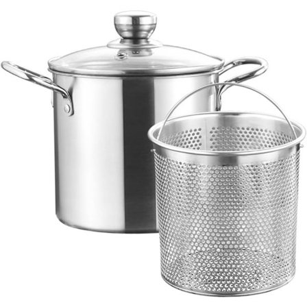 Mini Frituregryde Friture i Rustfrit Stål Dyb Friture Pande Friture Si Køkkentilbehør