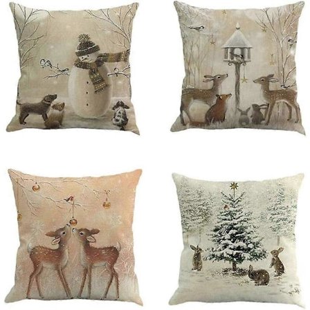 Putevar Elg Putetrekk Hjemmepute Dekorative Eldre Elg Juletre Snøfnugg