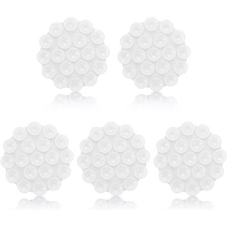 5-pack Silikon Sugkopps Telefonhållare, Multifunktionell Telefon Sugfäste för Biltelefon Mini Sugkopp Matta Sugtelefonfodral Självhäftande Stöd White