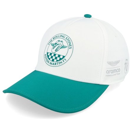 Formula One - White adjustable Gorra - Aston Martin F1 25 X The Rolling Stones White/Green A-Frame Adjustable @ Hatstore