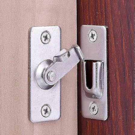 90 Graders Rostfritt Stål Rätvinkelspänne Dörrlås Rostfria Dörrspänne Bultar Med Skruvar För Olika Typer Av Dörrlås, Säkerhetslås