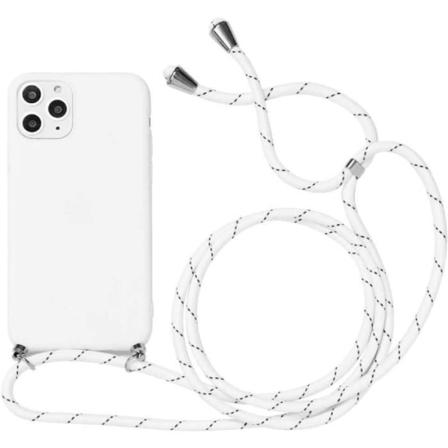 Fodral för iPhone 11 Pro (5,8") Anti-Scratch Mjukt silikonskydd med dragsko Vit Vit