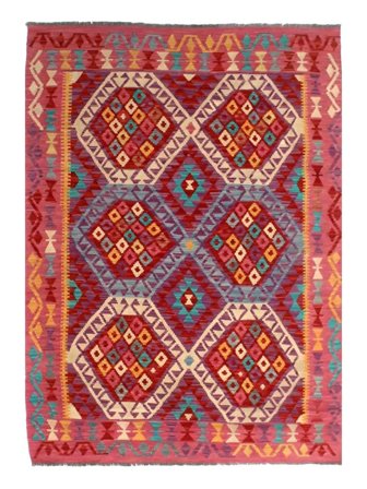 Kelim Afghan Old Style Matta Orientalisk (Ull, Afghanistan)