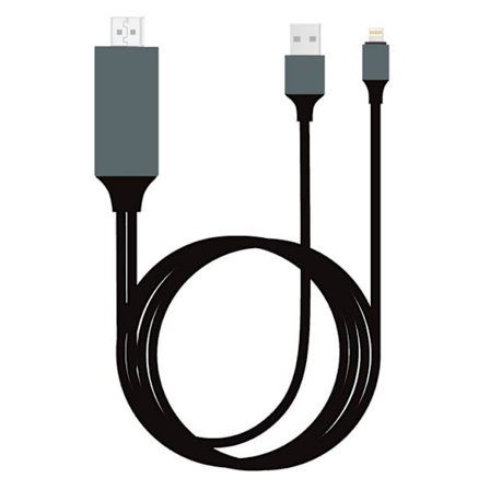 Lightning till HDMI-adapter, HDTV-kabeladapter kompatibel med iPhone, iPad, iPod 1080p Digital AV Syn