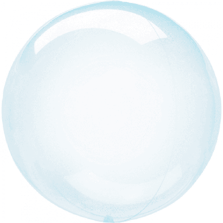 Krystalklar Kuglerund Lille Ballon - Blå