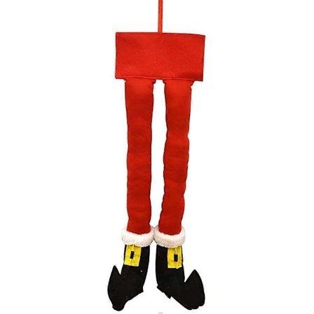 Julemandens Elf Ben Plush Fyldte Fødder med Sko Juletræ Dekorativ Pynt Julepynt