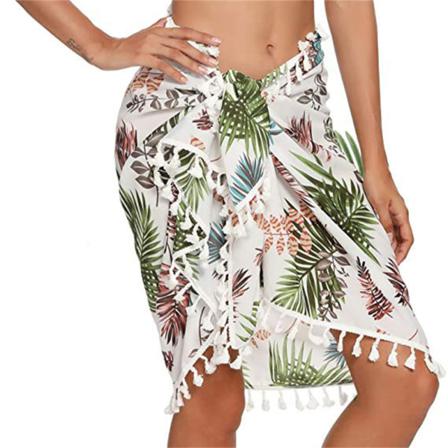 Polyester Kvinna Kjol Mode Bohemian Andas Summer Beach