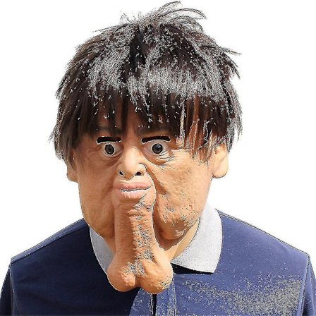 Jul Masquerade Fest Sjov Scary Dobbelt Hage Hovedbeklædning Latex