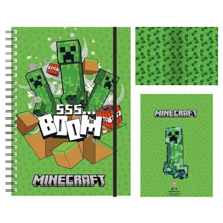 Minecraft A5 Spiralblock Anteckningsbok En Storlek Flerfärgad