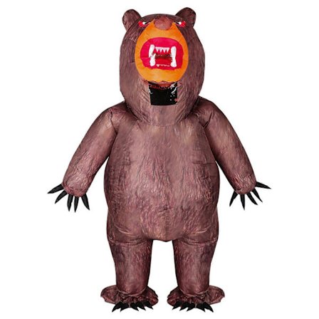 Iso Ruskea Karhu Puhallettava Puku, Aikuinen-lingling}