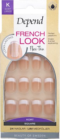 Depend French Look Rosa Kunstige Negle Kort, Makeup, Kunstige Negle Og Tilbehør, Kunstige Negle