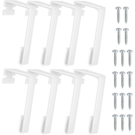 8-pack Gardinskena Clip Set, Plast Husvagnsfönster Gardinhållare Sida