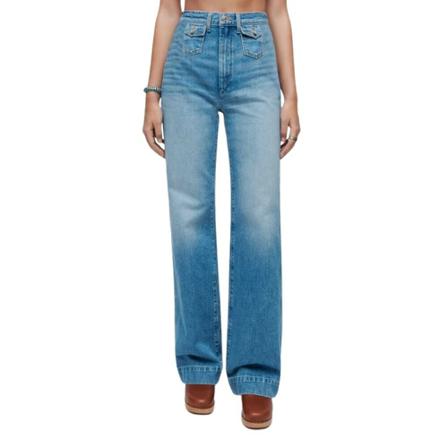 Re/Done, Straight Jeans Blauw, Dames, Maat:W28
