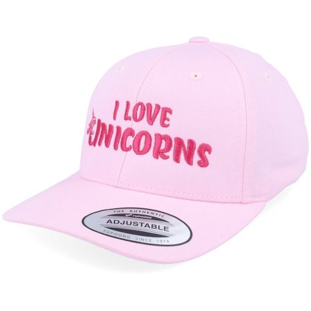 Unicorns - Rosa adjustable Cap - Kids I Love Unicorns Pink Adjustable @ Hatstore