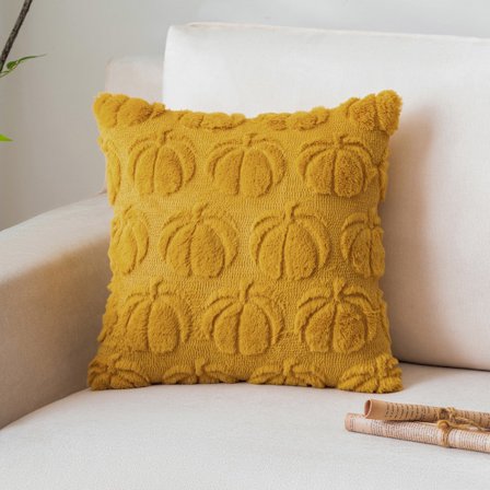 Halloween Græskar Broderi Pudebetræk | Sofa & Boligindretning 30x50cm}gurkemejefarve, størrelse 30*50cm uden kerne